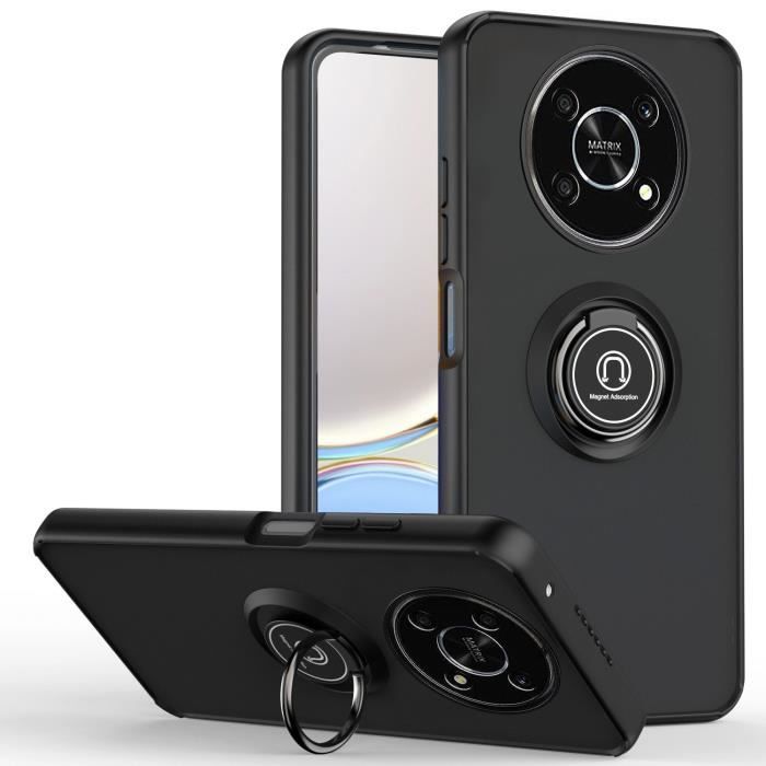 CRAVEN Cover per Huawei Honor X9 / Magic 4 Lite (Magic4 Lite) 5G, Robusto PC + TPU Doppio Strato Protettivo Custodia con Porta Anello e Copertura Scorrevole della Fotocamera, Nero