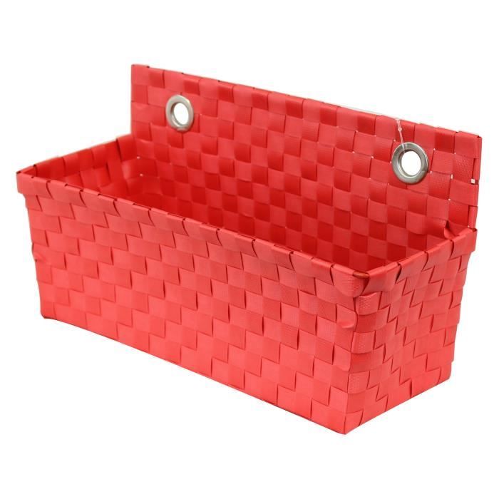 Panier Rangement Suspendu Avec Crochets - Pour Lit Superposé Dortoir - Blanc 37x14,4x21 Cm - Polypropylène - 9