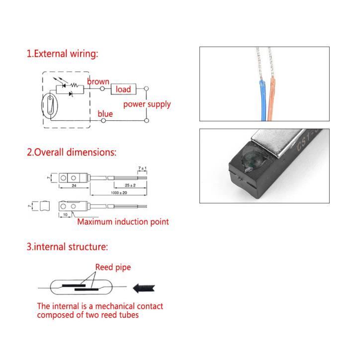 Oumefar D-A93 Capteur Interrupteur Cylindre Reed Magnétique - Transducteur Pneumatique DC AC