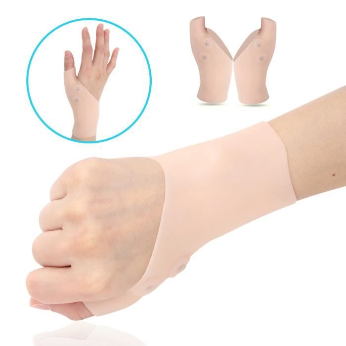 Dioche attelle de protection de poignet 2 pièces Silicone protecteur pouce poignet attelle soulager la douleur pour l'arthrite de