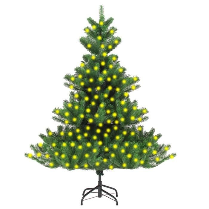 Sapin 180 Cm Sapin De Noël Artificiel FairyTrees 180cm - Sapin Nordmann Vert Avec Socle En Bois, Look Naturel Et Branches Réalistes Sapin De Noel