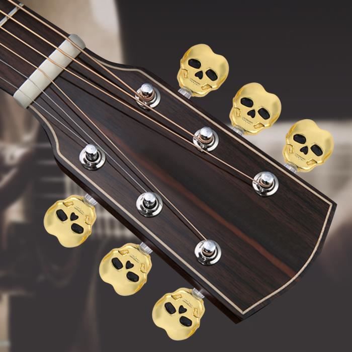 6 Engrenages De Cheville De Guitare 4 Mm - Mécaniques De Remplacement En Fer, Rapport 1:18, Pour Accorder Précisément