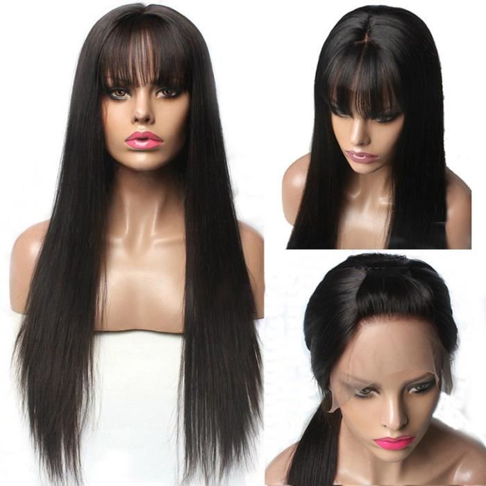 perruque cheveux humain femme