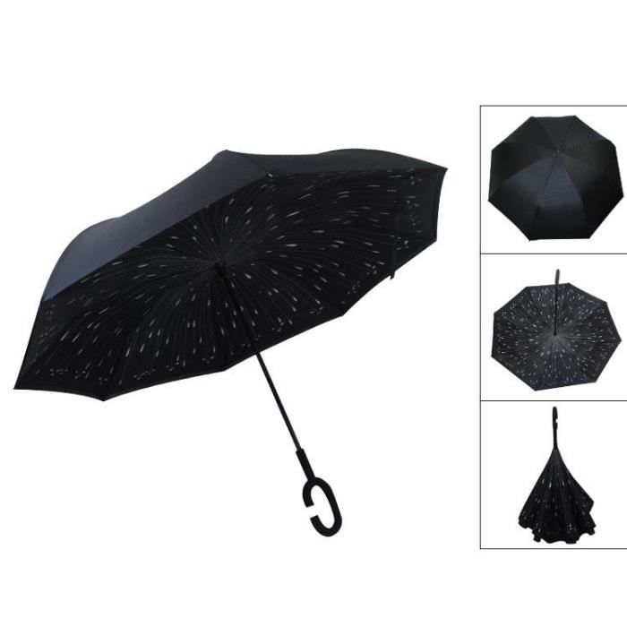 Parapluie Inversé Automatique Tour Eiffel – Anti-UV, Réfléchissant, Ouverture Rapide