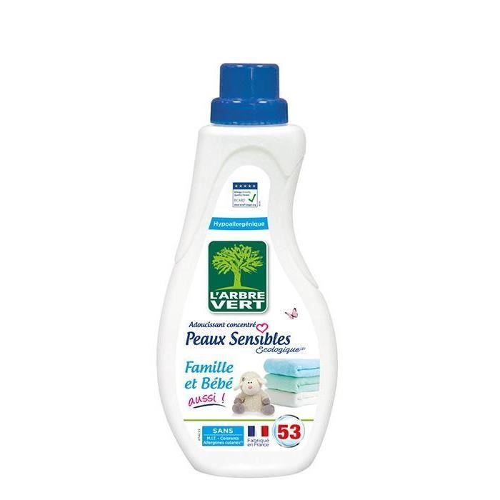 L Arbre Vert Adoucissant Linge Peaux Sensibles Famille Bebe Aussi 53 Lavages 800 Ml Lot De 2 Cdiscount Electromenager