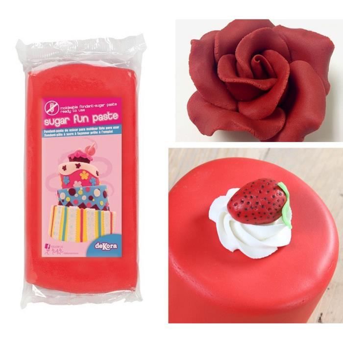 Pain De Pate Pate A Sucre 250g Deco Gateau Mariage Bapteme Rouge 706 Cdiscount Au Quotidien