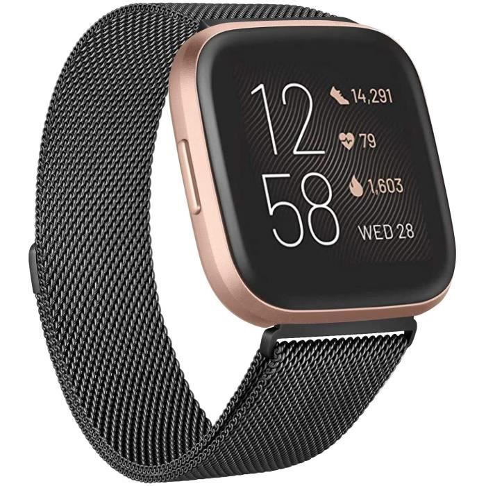 Lot 4 Bracelets Compatibles Fitbit Versa 3/4, Sense/Sense 2 – TPU Souple – Tailles S/L – 14 Couleurs – Résistant Eau