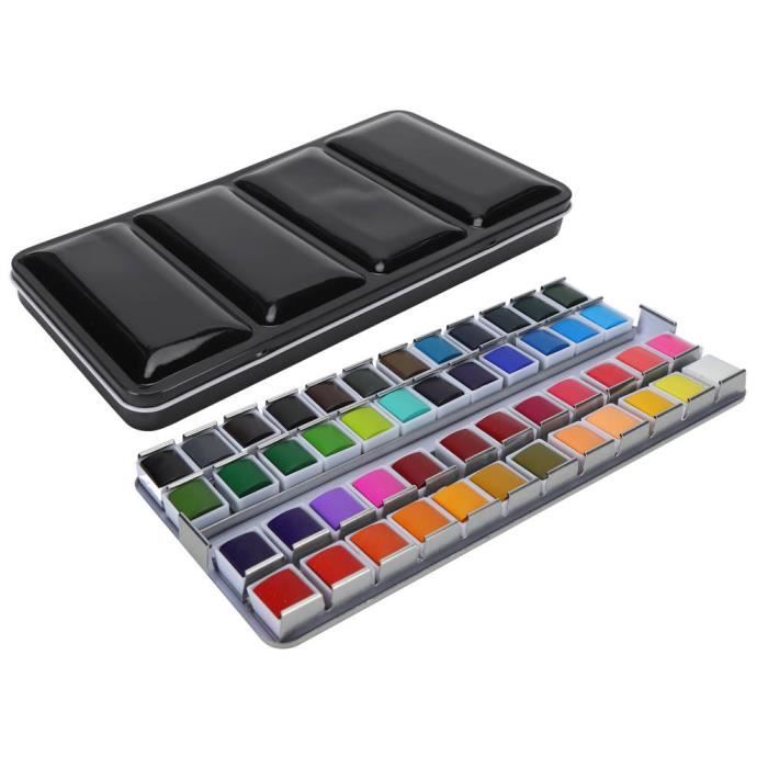 Boîte De Palette Aquarelle Vide – 7,7x7,4x3,2 Cm – Pour Artistes Et Voyages