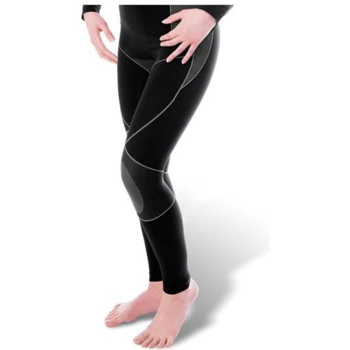 Sous-Vêtements Pantalon Thermique Fonctionnels - Femme - Base Layer - Ski,  Jogging, Sport, Moto - L-XL - Noir-Gris - Cdiscount Sport