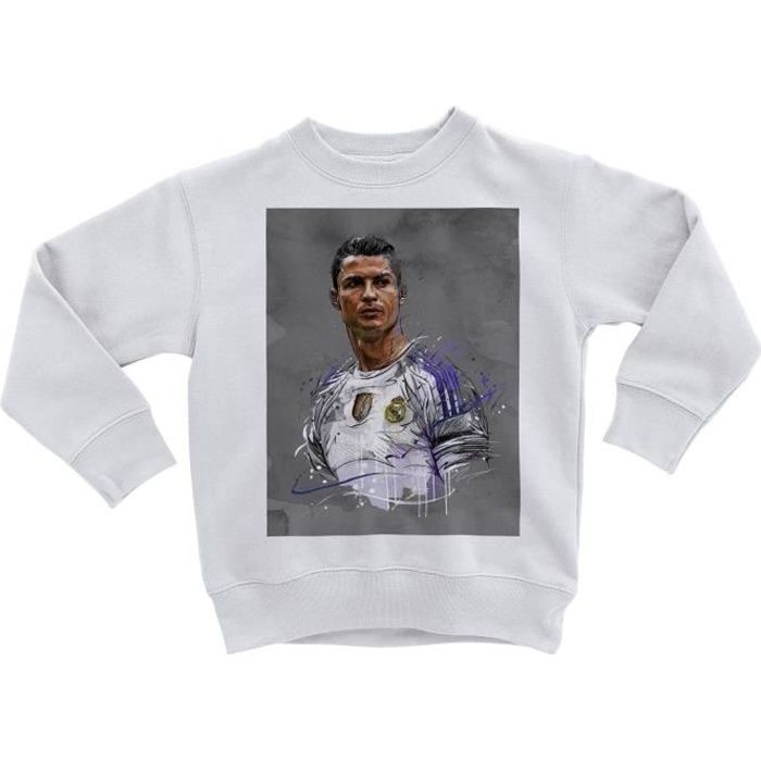 Sweatshirt Enfant Cristiano Ronaldo CR7 Madrid Football Star Artwork