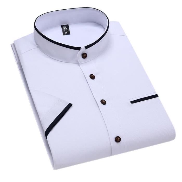 Col Chemise Homme Chemise Court Chemise Homme Manches Courtes