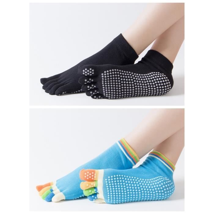 Lot De 4 Paires Chaussettes à Orteils Séparés Femme – Coton élasthanne – Taille 36-41 – Pour Sport