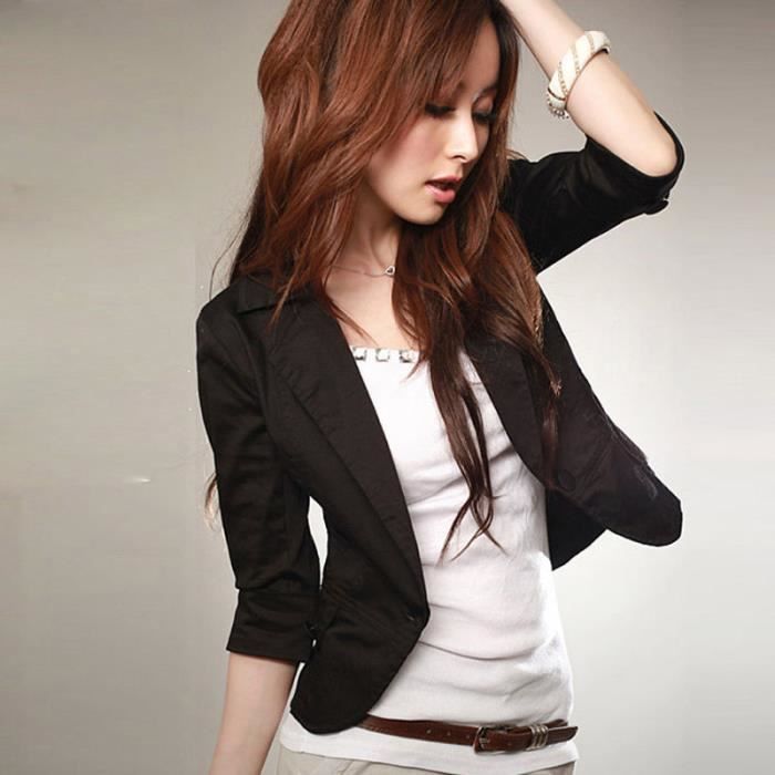 Poncho Cape Blazer Pour Femme - Veste Manches Fendues Style Boléro - Printemps/Été - 6