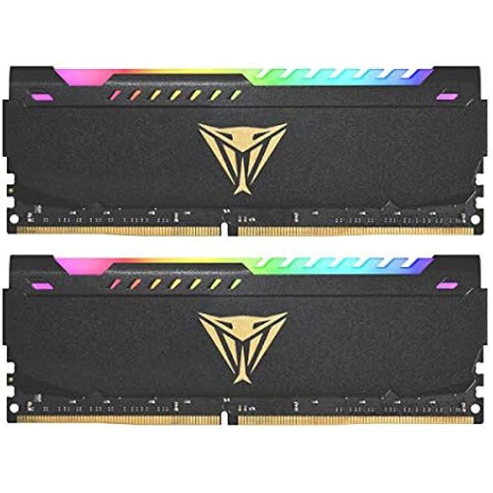 Patriot Memory Mémoire RAM Memory Viper Elite DDR4 3600 2x16Go C20 Kit de Mémoire Haute Performance Eclairage LED RGB - vue 4