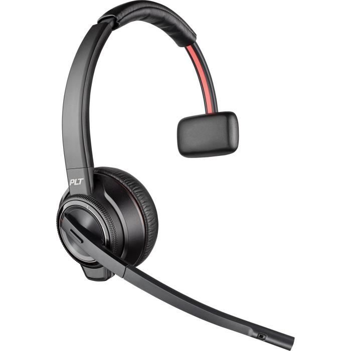 Casque découte - Plantronics - Savi W8210 - Monophonique - Sans fil - Noir