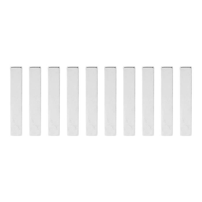 Plaques Métalliques Autocollantes Pour Aimants - Lot De 10 Bandes Acier 6,5 Cm | Pour Réfrigérateur, Bureau, Artisanat