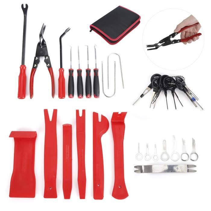 Wetado Kit 200 Pièces Outils De Retrait Garniture Voiture - Outils Démontage Panneaux, Clips, Audio Sans Rayures
