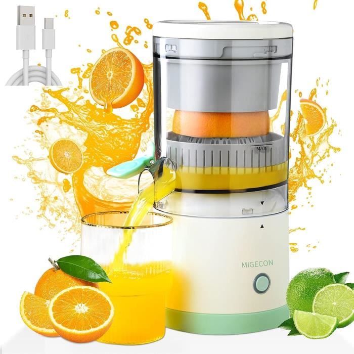 Presse-agrumes électrique Portable 180W - Extraction à Froid, Large Goulotte, Facile à Nettoyer