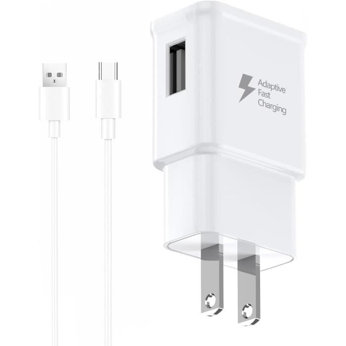 Chargeur De Téléphone Android 15W Usb C Charge Rapide Avec Câble De ...