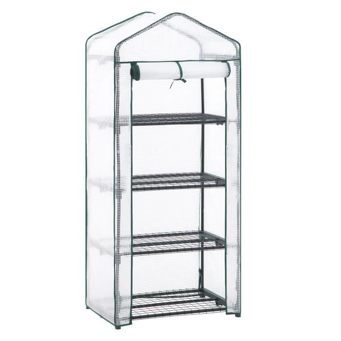 Housse De Serre PVC Transparente - 3/4/5 Niveaux, Imperméable, Renforcée - Pour Jardin Extérieur, Protection Plants - 3