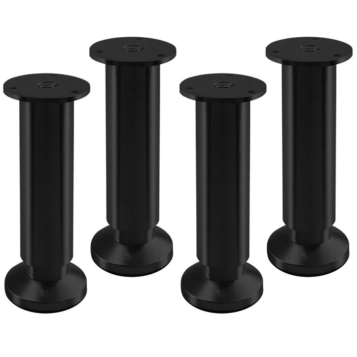 20 Pieds De Support Pour évier De Cuisine Uxcell - Noir, En Plastique - Protège Et Stabilise