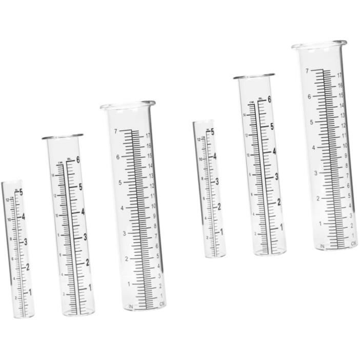2 Pièces Verre Pluviomètre Pluie Compteur D' La Pluie De Mesure Tube De