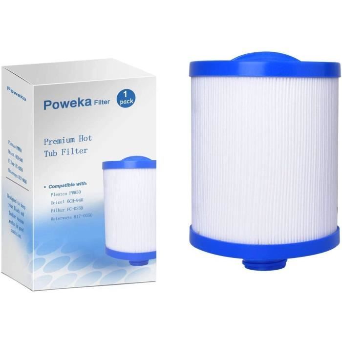 Filtri Vasca Idromassaggio Ketofa PWW50: 2 Pezzi, Compatibili Con Unicel 6CH-940, Filbur FC-0359