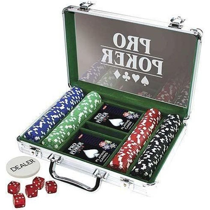 Mallette de poker ProPoker 200 jetons - TACTIC - 115g - Mixte - A partir de 11 ans Mallette de poker ProPoker 200 jetons - TACTIC - 115g - Mixte - A partir de 11 ans