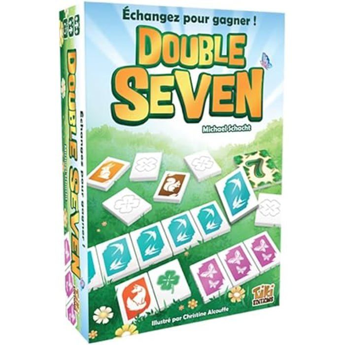 Jeu de société - TIKI EDITIONS - Double Seven - 2 à 4 joueurs - 20 min de jeu - À partir de 8 ans