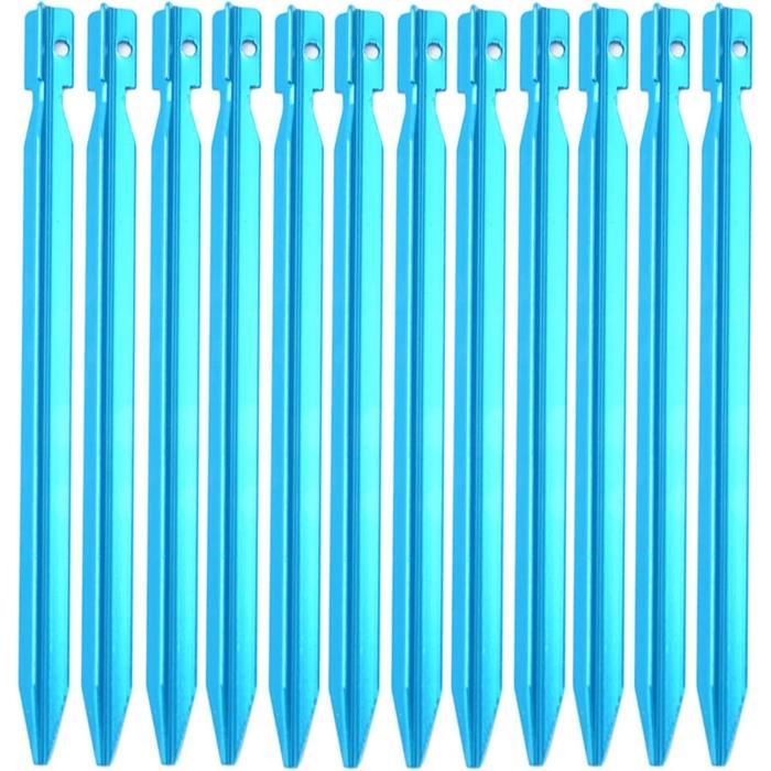 Lot De 10 Piquets De Tente Robustes De 20 Cm Pour Sol Dur, Piquets De Tente Robustes De 20 Cm Pour Sol Dur Piquets De Tente En Metal Haute Resistance Avec Trous Pour Crochets 96957578