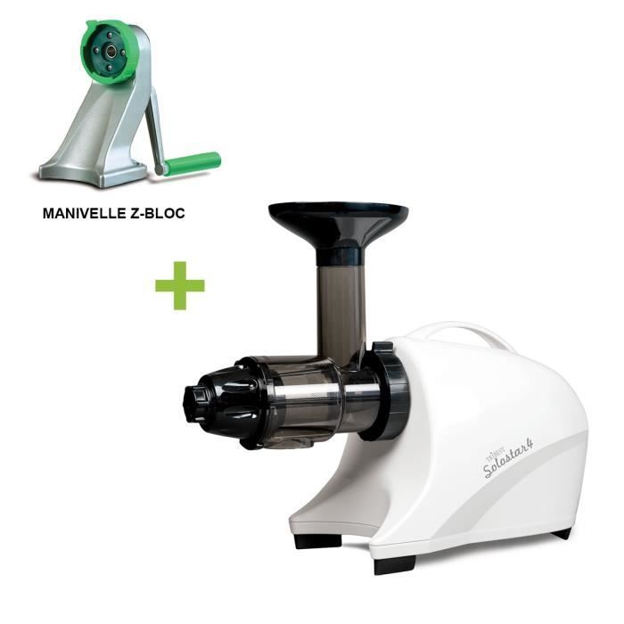 Extracteur de jus - TRIBEST - Solostar 4 - Blanc - Manivelle Z-Bloc - 135 watts - Tribest