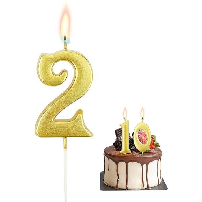 Articles De Fete Clignotant Numero Joyeux Anniversaire Bougie Support 4 Decoration Gateau Decorations De Gateau