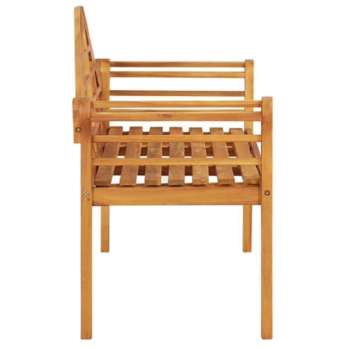 fhe - sièges de jardin - banc de jardin 125 cm bois d'acacia solide - yosoo - dx1519