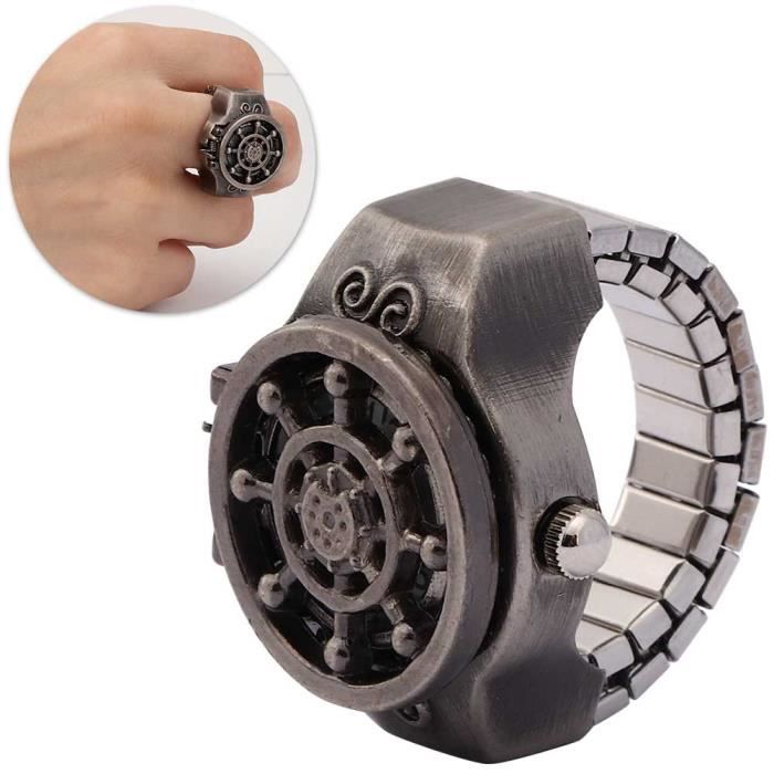 Bague Montre Vintage - Montre Analogique à Quartz Pour Femmes Et Hommes - Accessoire Unique Et Élégant