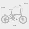 Vélo Pliant 14 Pouces Zxqz - Adulte - Frein Disque - Cadre Pliable - Couleur: Grey-1