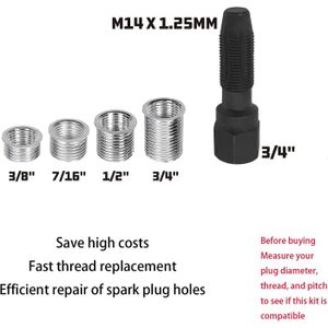 Kit Réparation Filetage Helicool M14x1.25mm - 15 Pièces - Pour Filets Endommagés