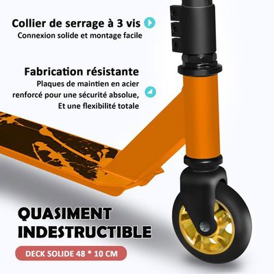 Trottinette Pro Xride ST500 - Cascade Et Ville Pliable Dès 8 Ans, Roulements ABEC 9