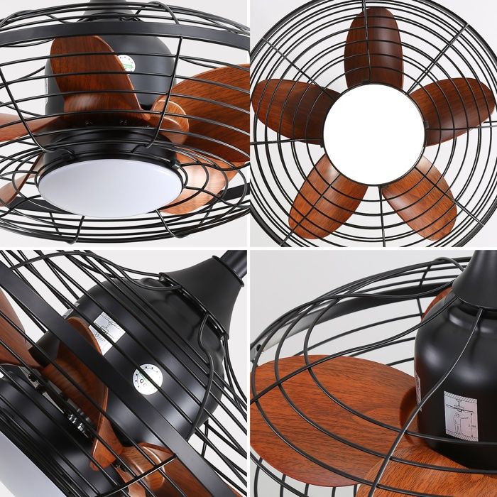 Ventilateur De Plafond Yorbay Blanc 4 Pales - Avec Interrupteur Et Crochet