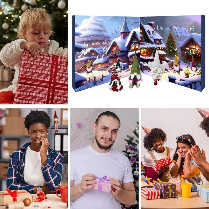 Calendrier De L’Avent 2025 – 24 Nains En Peluche – Compte à Rebours Noël – Décoration Festive Maison, Bureau - 8