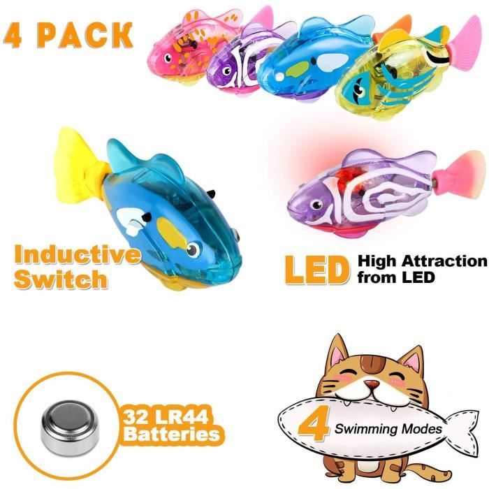 Jouet - Fish Robot - 2 Pièces - Plastique - Multicolore - Activé dans l Jouet - Fish Robot - 2 Pièces - Plastique - Multicolore - Activé dans l