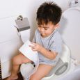 YUENFONG Réducteur de Toilette, Siège de toilette Pliable pour Enfant, Kids Toilet Seat pour pot de toilette, Blanc + gris-2
