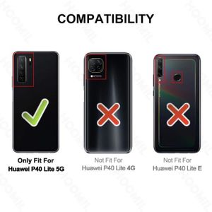 Cofi1453® Custodia A Libro Con Aletta Per Huawei P40 Lite - Verticale, Nero, Protezione 360°