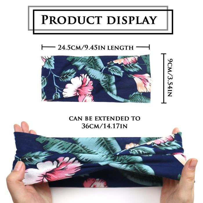 Lot De 4 Bandeaux/bandanas Pour Femmes - Tissu Doux, Motif Boho, Multifonction Sport & Déco