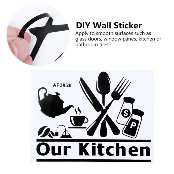Stickers Cuisine Couverts - Autocollant muraux et deco