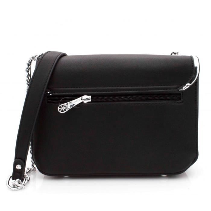 Sac Rectangulaire Pu Cuir Porte Epaule En Chaine Rigide Noir Gallantry NOIR Cdiscount Bagagerie Maroquinerie