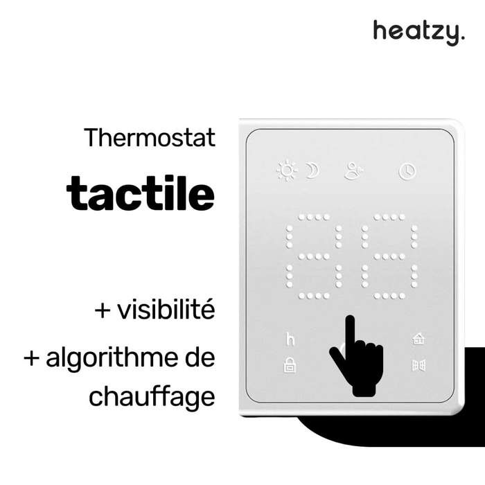 Radiateur Électrique à Inertie Céramique BATILEC OXIA 1000W - Programmable, Économe - Détection Fenêtre - IP24 - 2