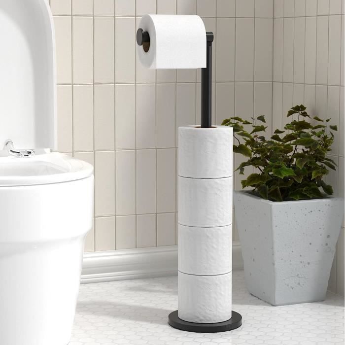 Serviteur wc,Porte-papier toilette en aluminium,espace noir,boîte à