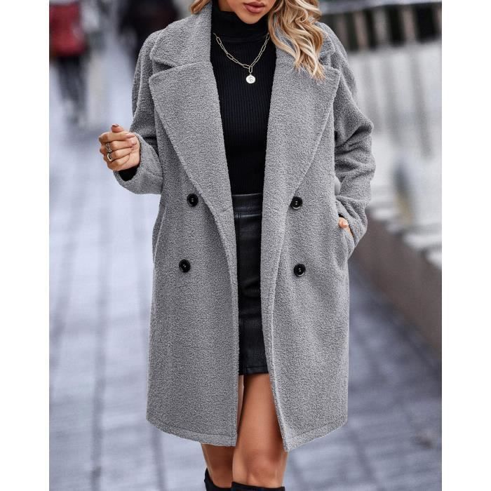 MANTEAU CABAN PARDESSUS Femme Manteaux en Laine M lang e