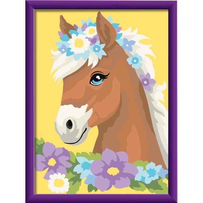 CreArt Kids , kit de Peinture par numéros « Cheval et chatons » (18 x 24 cm), à partir CreArt Kids , kit de Peinture par numéros « Cheval et chatons » (18 x 24 cm), à partir