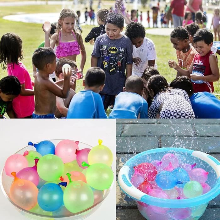 12 Ballons à Eau Réutilisables Silicone - Remplissage Auto Magnétique - Jeu D'Été Enfants/Adultes